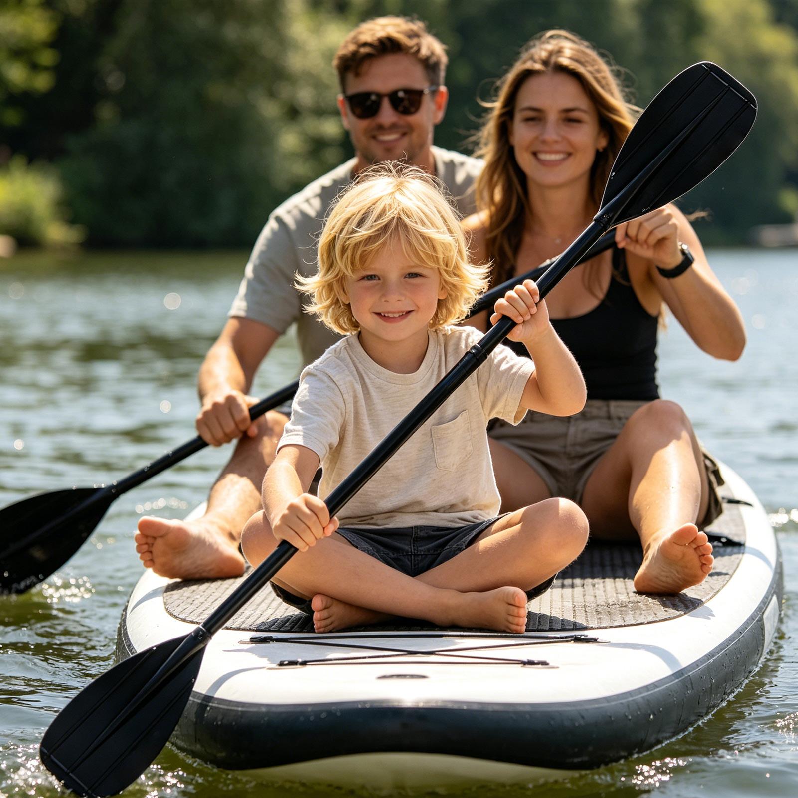 Fishing Kayak Paddle - Carbonfaser-Paddel, 2-teilig, leichtes Doppelkopf-Paddel für Paddleboard,