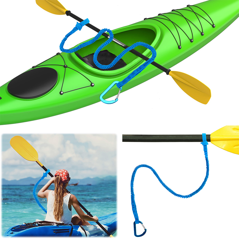 Fishing Kayak Paddle - 4~1 Stück Kajak-Paddel-Leine, verstellbarer, dehnbarer Riemen,