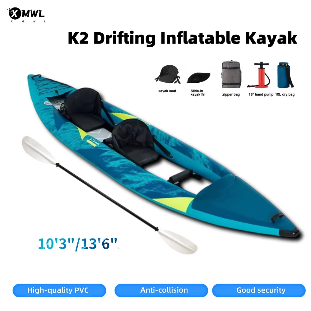 Fishing Kayak Paddle - Aufblasbares Kanu-Kajak für 1-2 Personen, 840D
