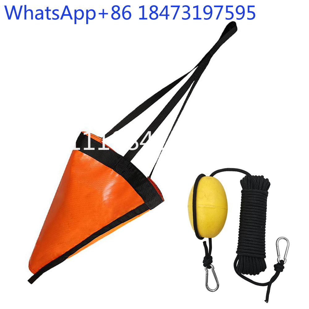 Fishing Kayak Anchor - Traktionsanker, Fischereianker-Seil, Seeanker, Treibbremsen-Set, Fallschirmanker, Kajak,