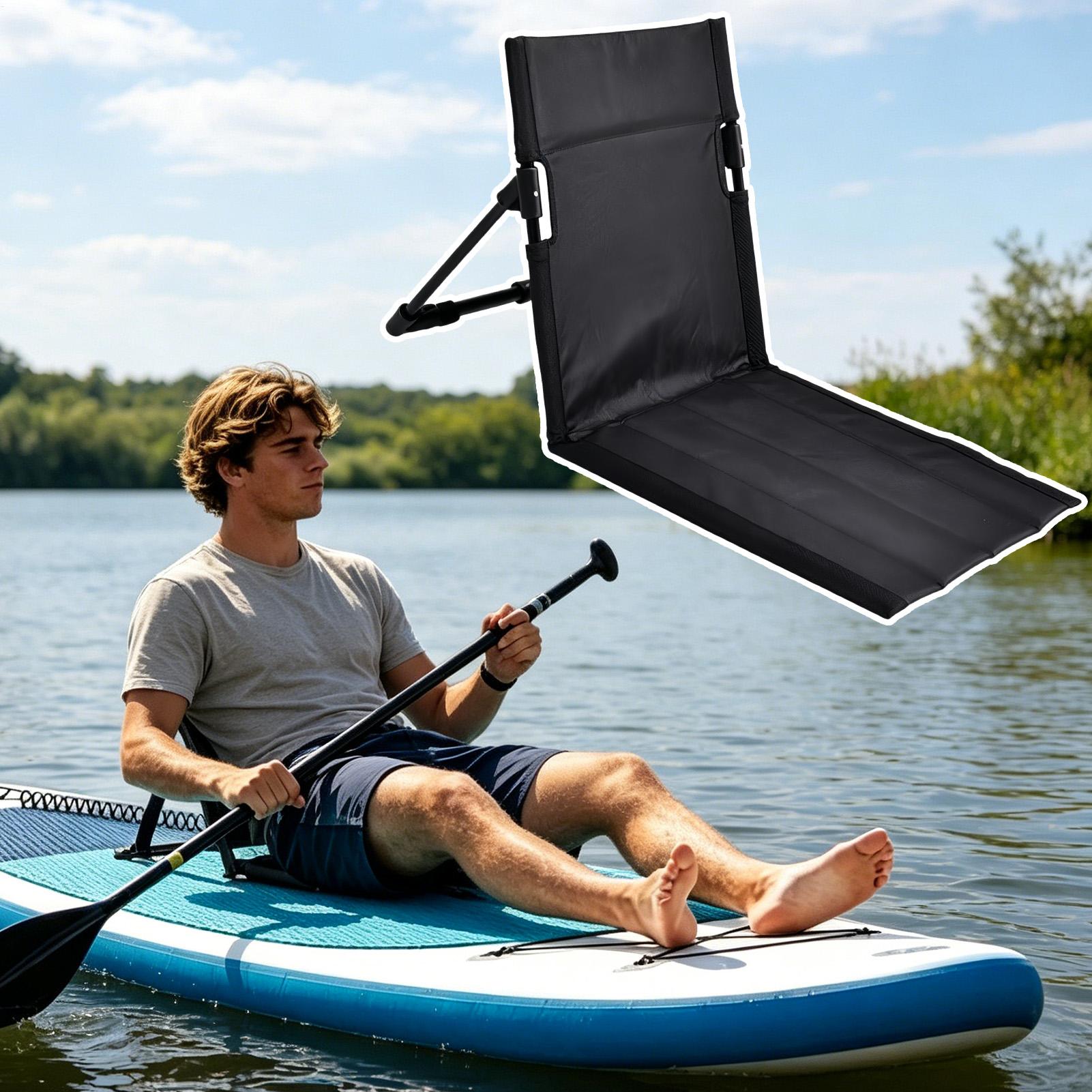 Fishing Kayak Paddle - Kajak-Sitzkissen, tragbarer Liegestuhl mit Rückenstütze, Stand-Up-Paddle-Board-Sitz