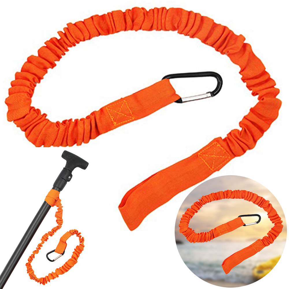 Fishing Kayak Paddle Leash - Elastische Kajak-Paddel-Leine mit Sicherheitshaken, Angelruten-Sicherungsseil, Zubehör