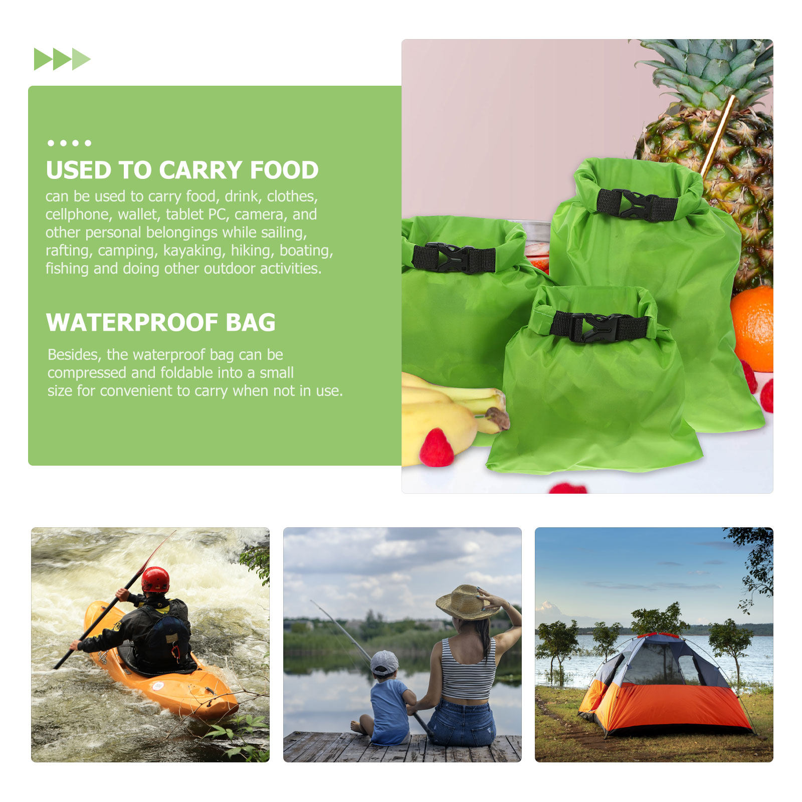 3-teiliges Set wasserdichter T – Fishing Kayak Storage Bag Bewertung und Preis