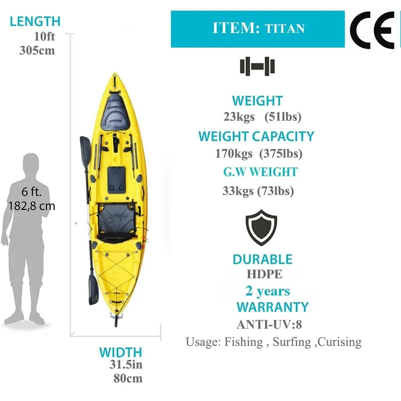 10ft Einzel-Sitz-Angelkajak mi – Fishing Kayak Paddle Bewertung und Preis
